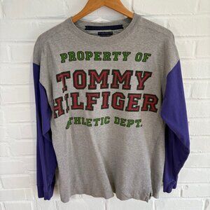 Vintage 90s Tommy Hilfiger Athletics Jersey Long Sleeve Shirt Men's Small